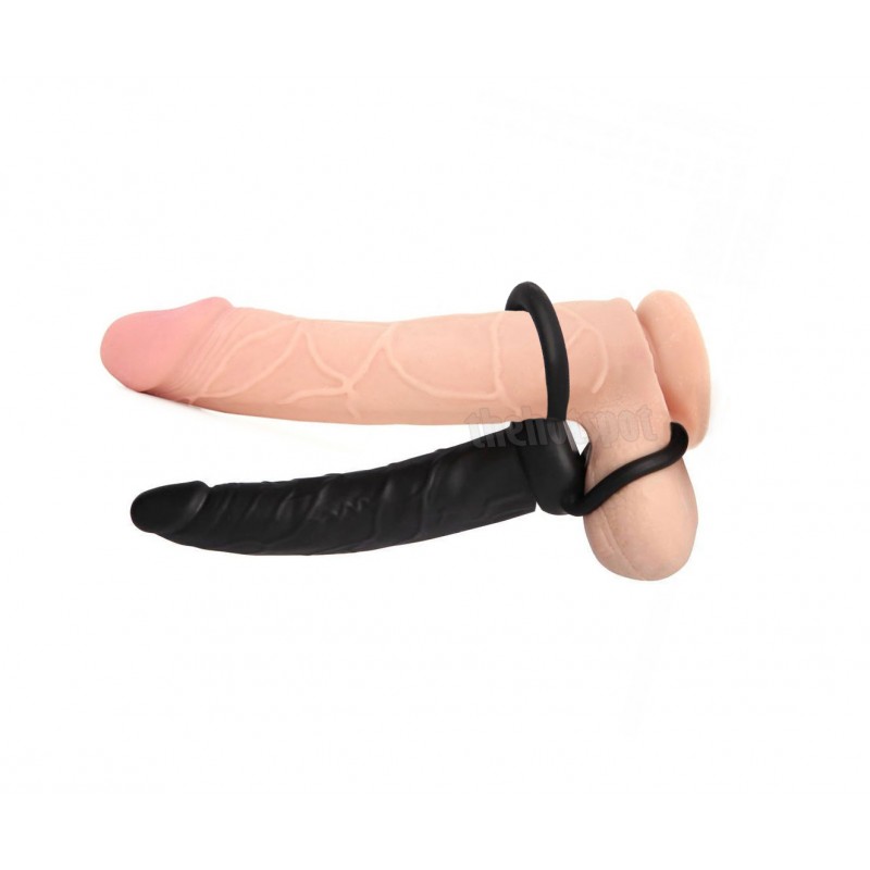 6 Inch Double Penetration Dildo Cock Ring